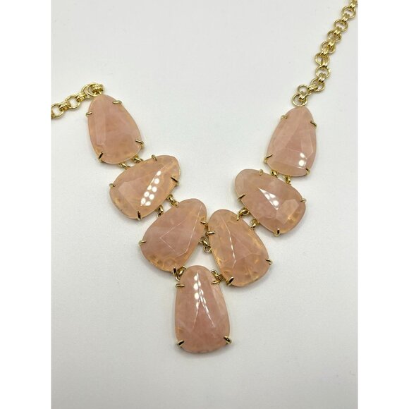Kendra Scott Gold-Plated Necklace With Rose Quartz Accents - Picture 3 of 6